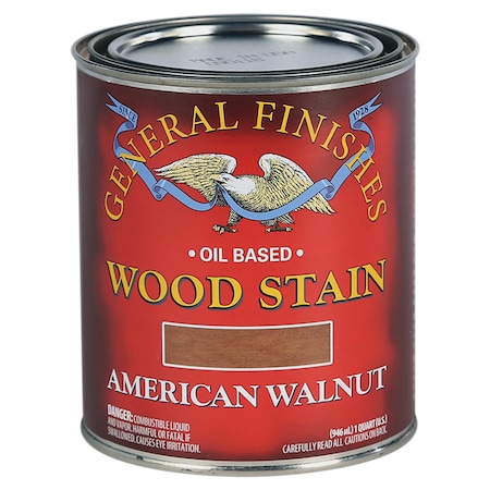 General Finishes 1 Qt American Walnut Wood Stain Oil-Based Penetrating Stain AWQT